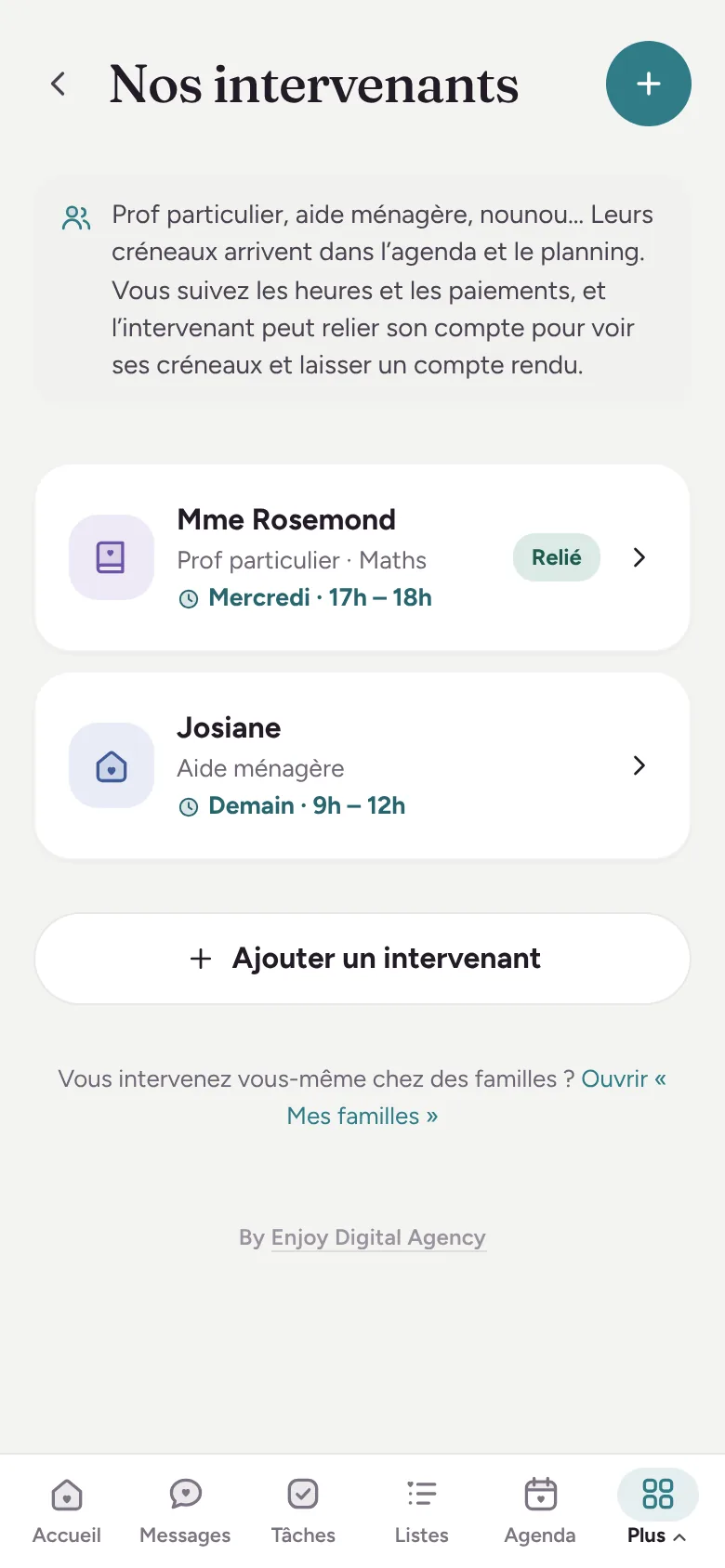 Capture d’écran : Intervenants